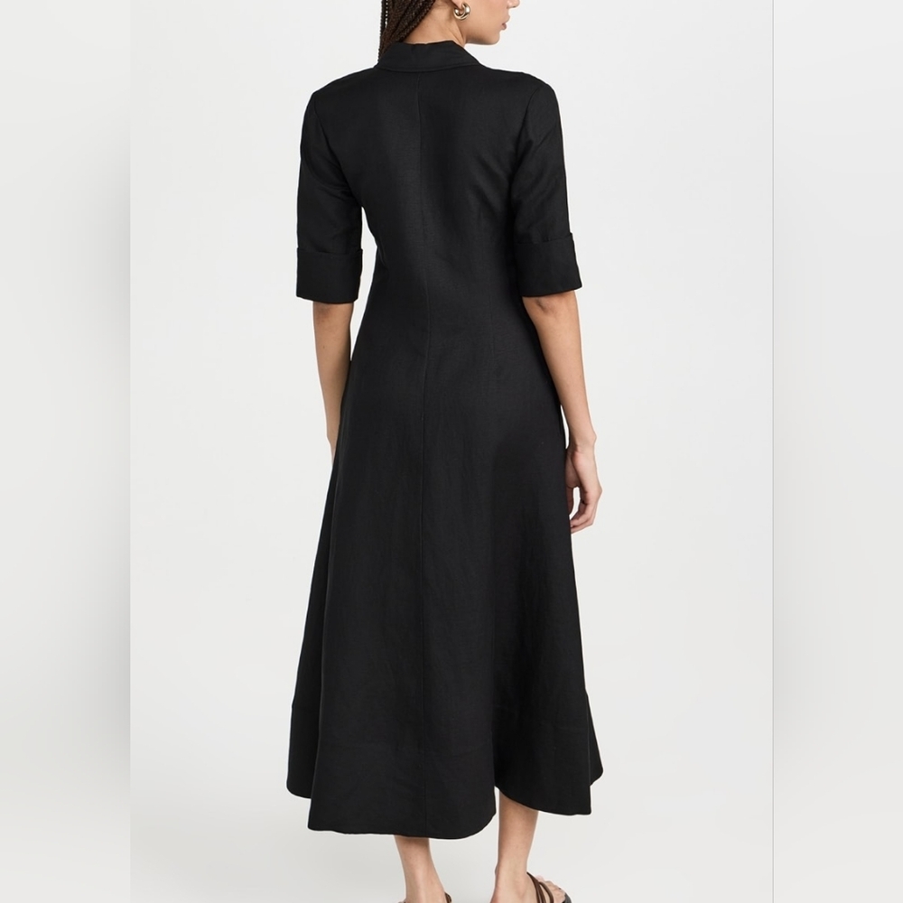 SIMKHAI Claudine Short Sleeve Shirt Midi Dress - Picture 2 of 14